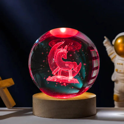 Leuchtende Kristallkugel 3D