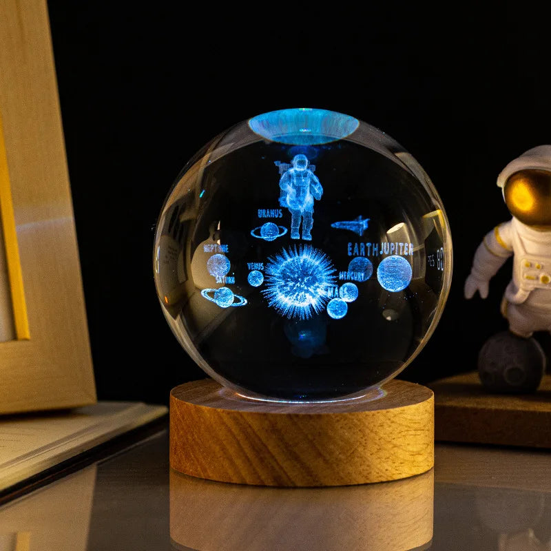 Leuchtende Kristallkugel 3D