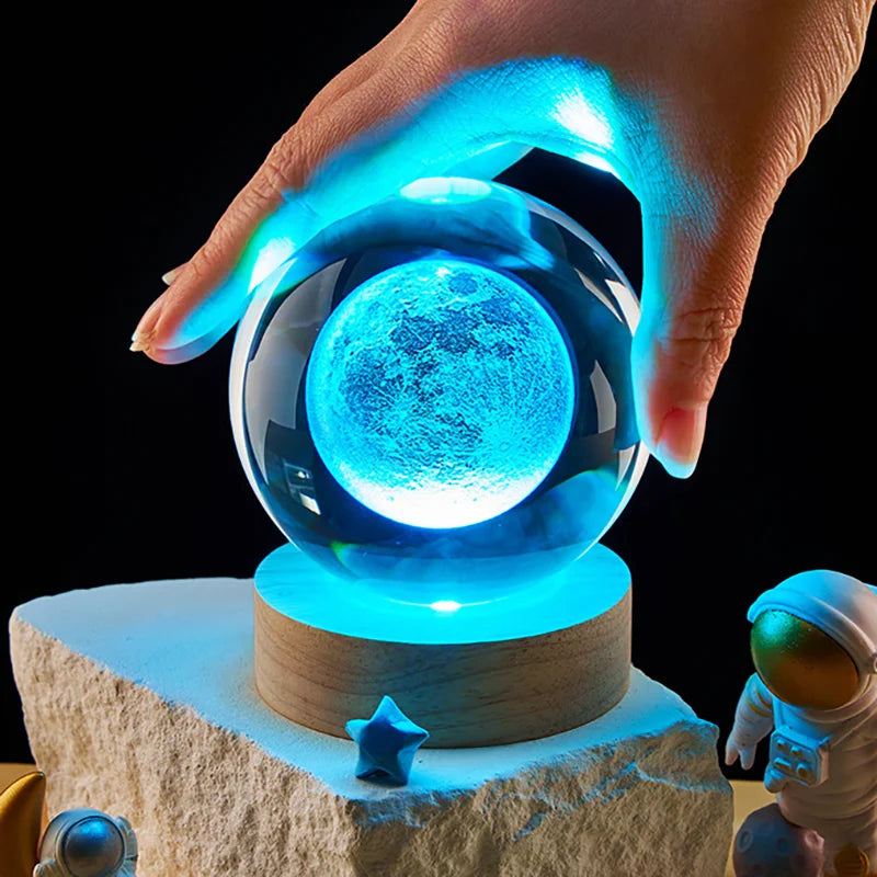 Leuchtende Kristallkugel 3D